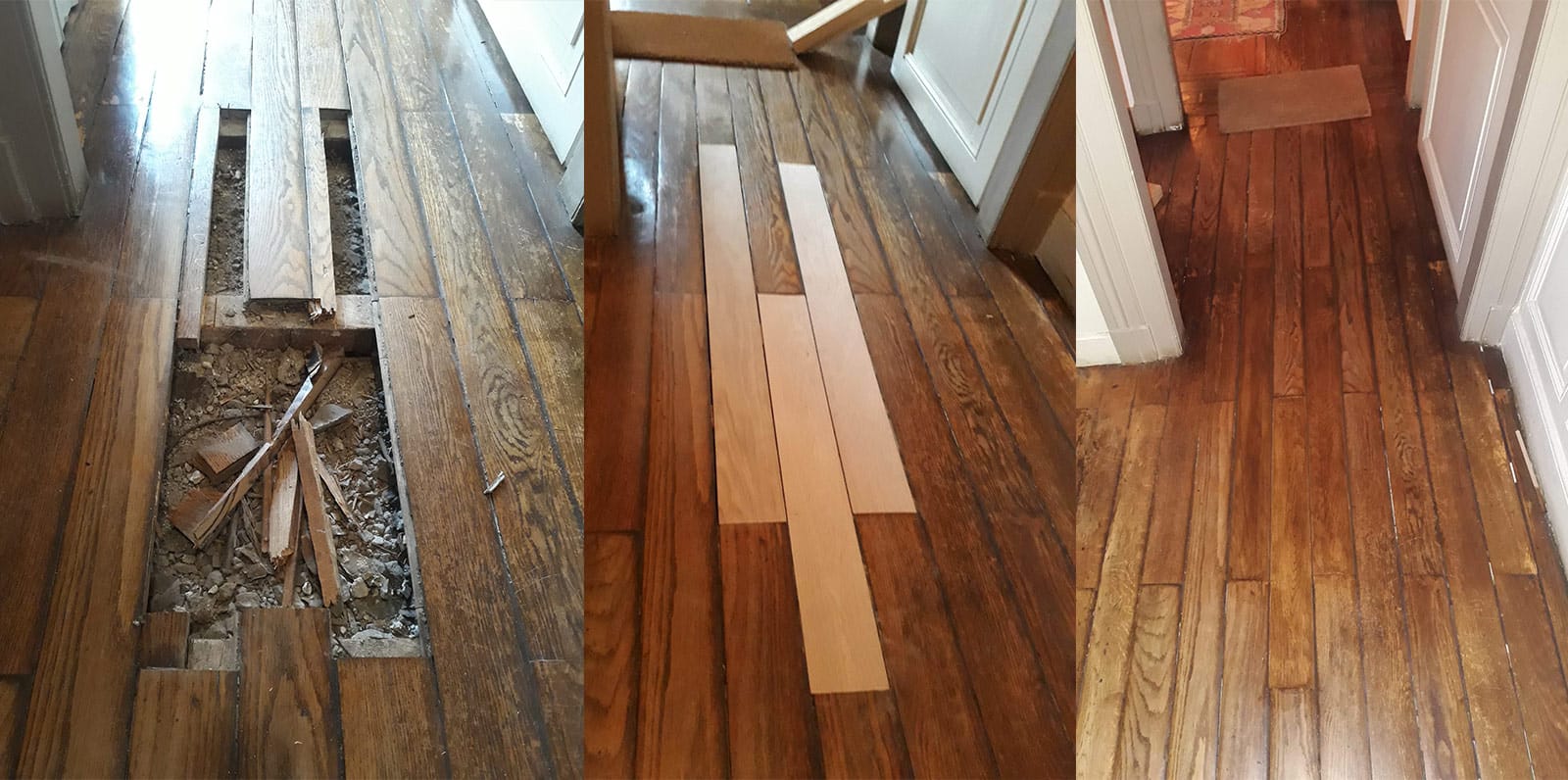 Restauration d'un parquet endommagé<br>
Le Grand Hôtel inscrit monument historique<br>
Aix-les-Bains